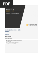JavaScript Essentials 1 Module 1