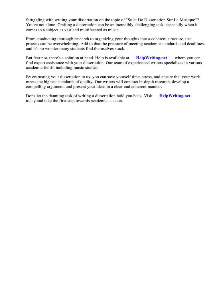Sujet de Dissertation Sur La Musique | PDF | Refinancing | Internet