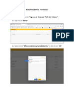 Instructivo - Cargue de Notas