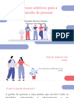 Processos Seletivos para A Admissão de Pessoas: Disciplina: Recursos Humanos Professor: Yuri Masppolly