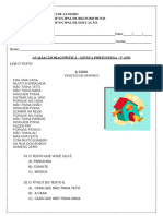 Avaliação Diagnóstica - Língua Portuguesa - 3º Ano