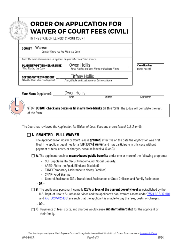 FLORIDA STATE LAW FEE WAIVER intelligence overview