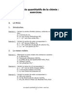 1MC Les Aspects Quantitatifs de La Chimie Exercices