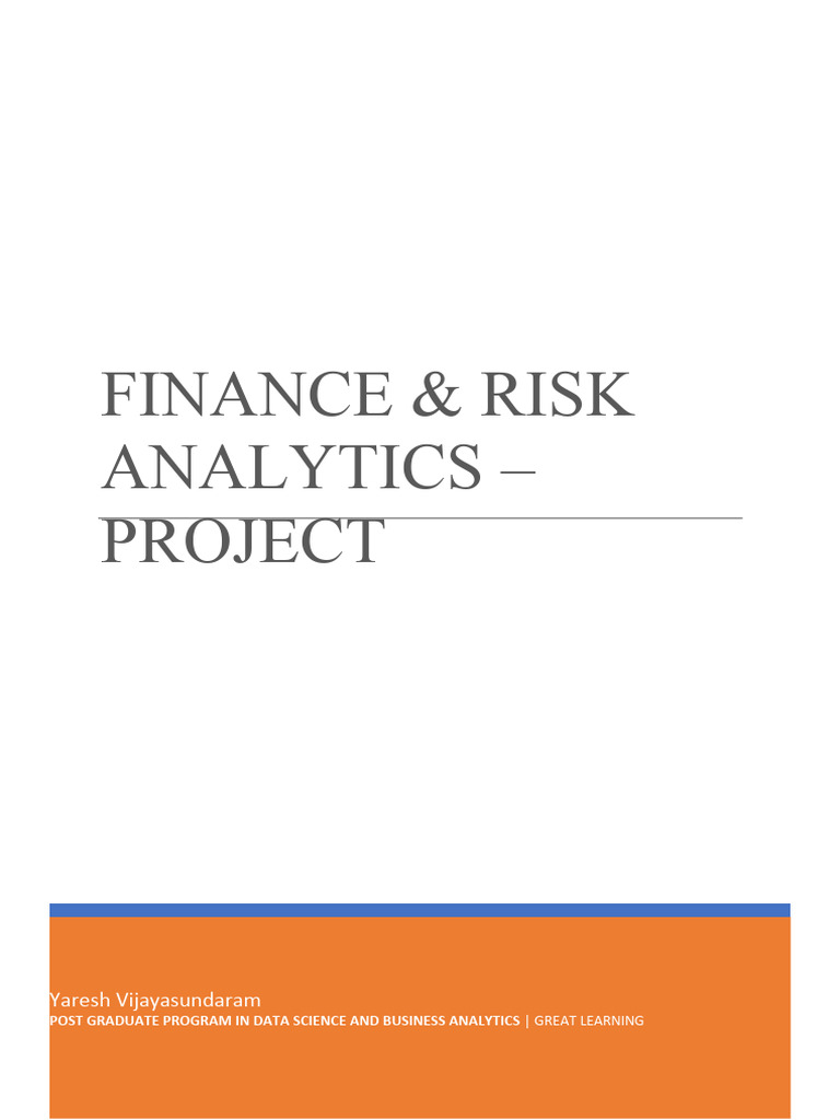 Finance 26 Risk Analytics E28093 Project PDF Receiver Operating