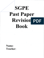 SGPE Past Paper Revision Book