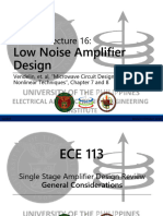 Ece113 Lec16 Low Noise Amplifier Design