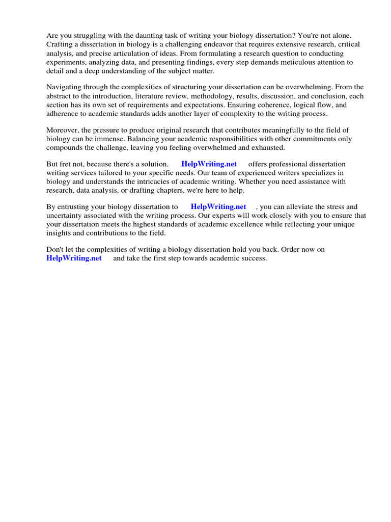 Biology Dissertation Layout | PDF | Promoter (Genetics) | Cellular ...