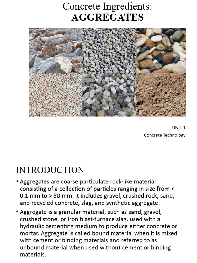 Aggregates Pdf Construction Aggregate Concrete