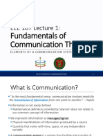 EEE 107 Lecture 1 - Communication Theory Fundamentals
