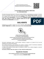 Solvente: Certificado Electrónico de Solvencia Tributaria Nro S239150000159042