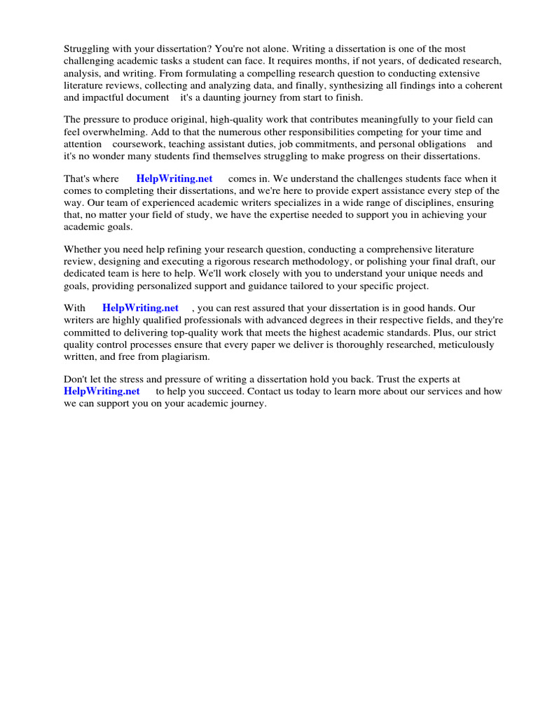 Dissertation Writing Assistance Services | PDF | Thesis | Doctor Of ...
