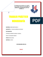 Trabajo Práctico Monografía: Materia: Mercadotecnia 4 Docente: Lic. Navia Quiroga Gustavo Estudiantes