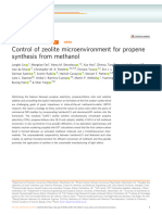 Control of Zeolite Microenvironment For Propene Synthesis From Methanol