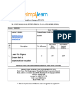 Lean Six Sigma Green Belt + EXAM Voucher Invoice