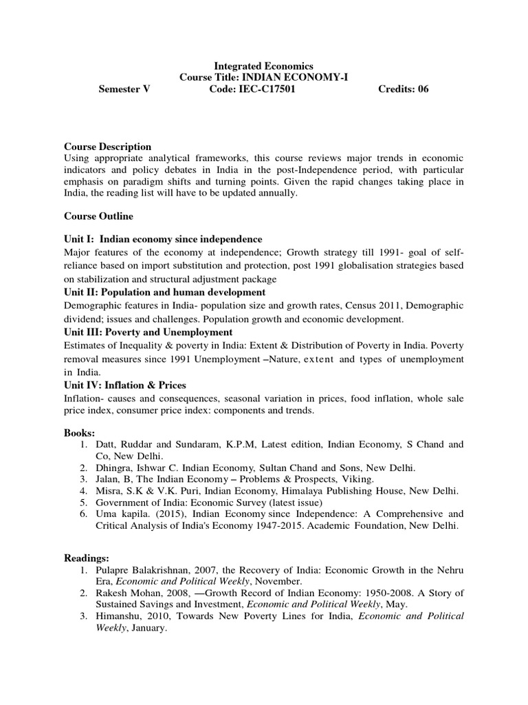 Trends in Indian Economy Post-Independence | PDF | Inflation | Economy ...