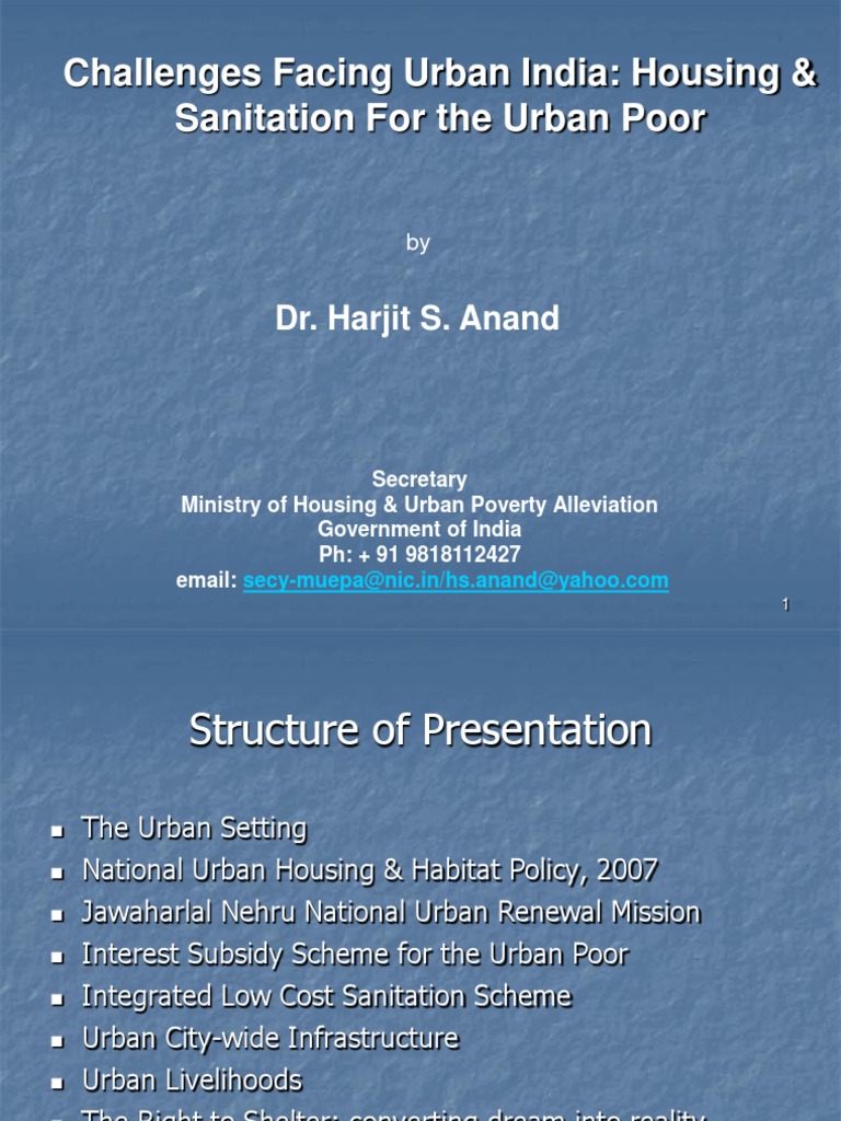 Challenges Facing Urban India: Housing & Sanitation For The Urban Poor ...