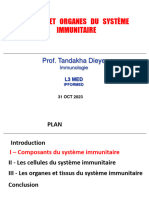 Cellules Et Organes Du Systeme Immune l3 Med 31 Octobre 2023