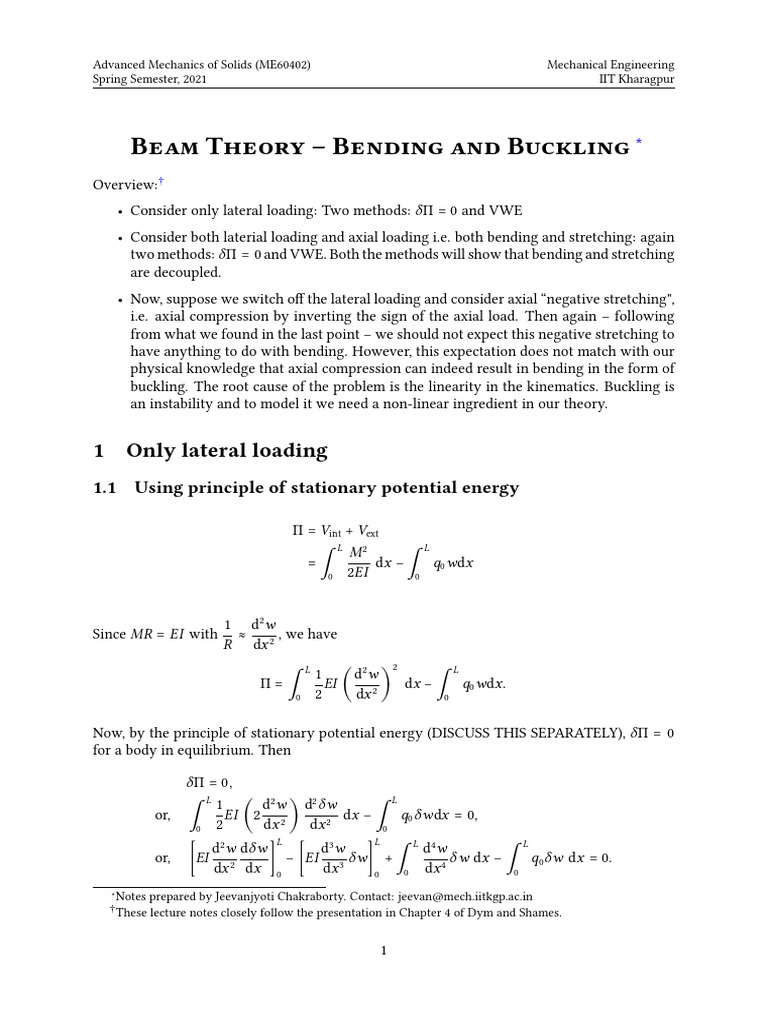 Beam Pdf Bending Buckling