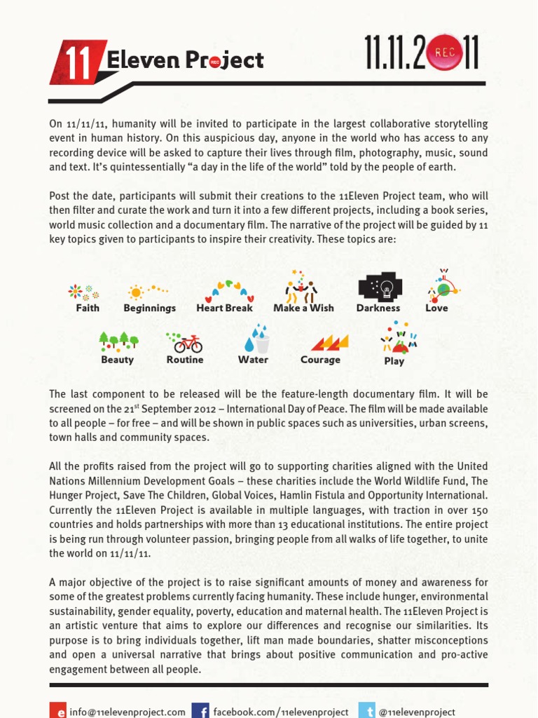 11Eleven Project: Global Storytelling Event | PDF | Social Science