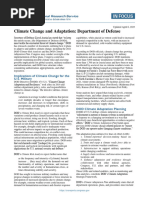 US Congress (2023) Climate Change and Adaptation - Department of Defense