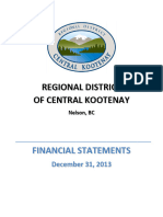Regional District of Central Kootenay Financial Statements For 2013