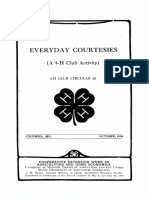 Everyday Courtesies: (A 4-H Club Activity)