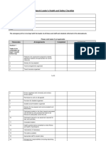 Fieldwork Leader's Health and Safety Checklist: Fieldwork Course Dates Name of Fieldwork Leader Signature Date
