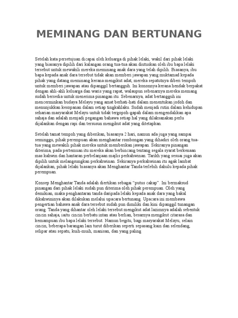 Meminang Dan Bertunang Pdf