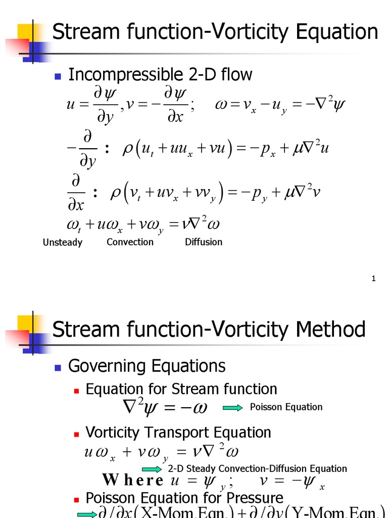 2D Vorticity and Stream Function Method | PDF | Fluid Dynamics ...