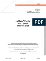 NuMicro Family MS51 Series Product Brief