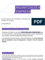 Ud3: L'Organització A L'Empresa: Funcionament de L'empresa I Disseny de Models de Negoci. 2n Batxillerat