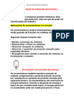 Acumulador de Pressão Aplicação