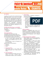 Tipos de Textos Según Su Contenido para Cuarto Grado de Secundaria