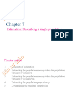 7 Estimation Describing A Single Population