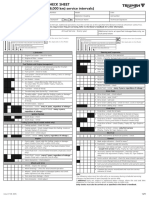 Service Maintenance Check Sheet