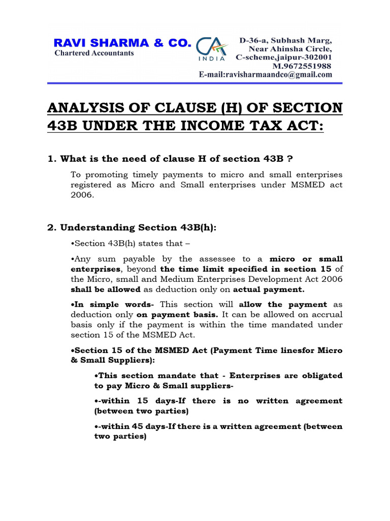 Sec 43B (H) | PDF | Interest | Taxes