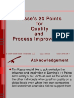 Kasse ' S 20 Points For Quality and Process Improvement