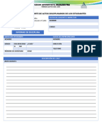 Formato para Reporte de Actos Disciplinarios de Los Estudiantes