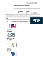 PRUEBA DIAGNÓSTICO INGLÉS 4° Básico