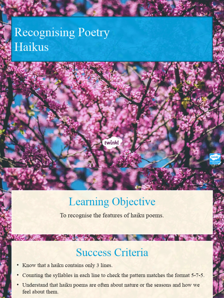 Haiku Powerpoint | PDF | Haiku | Poetry