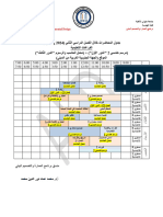 جدول برنامج العمارة والتصميم البيئي Spring 2024