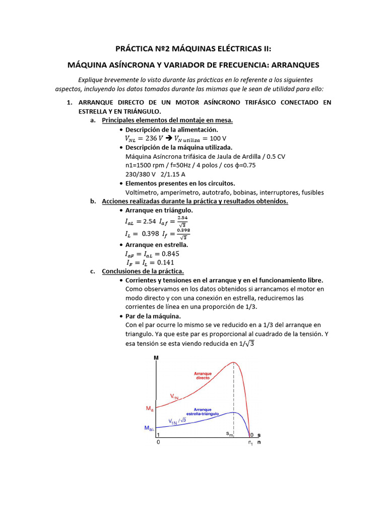 Práctica Máquinas Electricas Ii Descargar Gratis Pdf Corriente