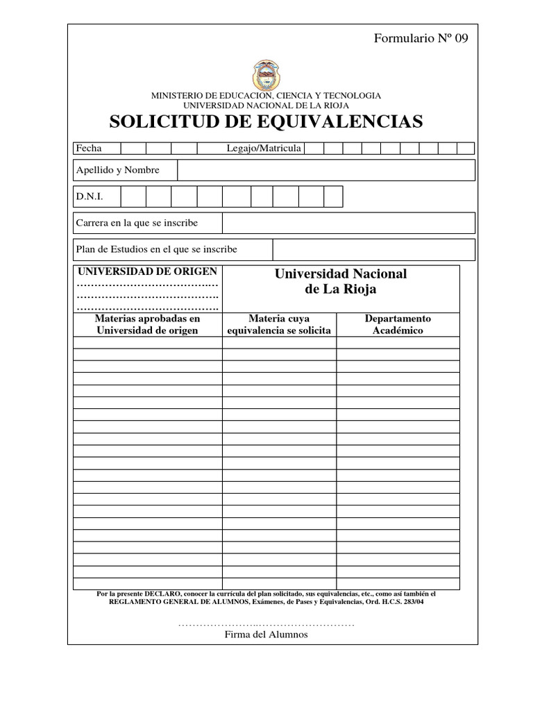 Formulario 9 | PDF | Derecho