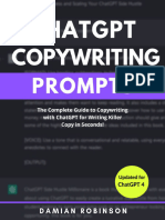 ChatGPT Copywriting Prompts - The Complete Guide To Copywriting With ChatGPT For Writing Killer Copy in Seconds!