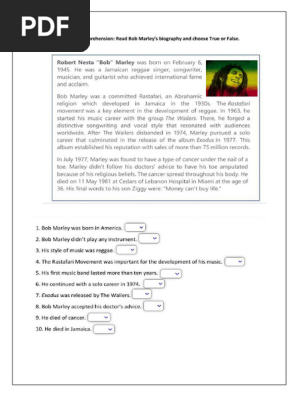 Bob Marley Biography