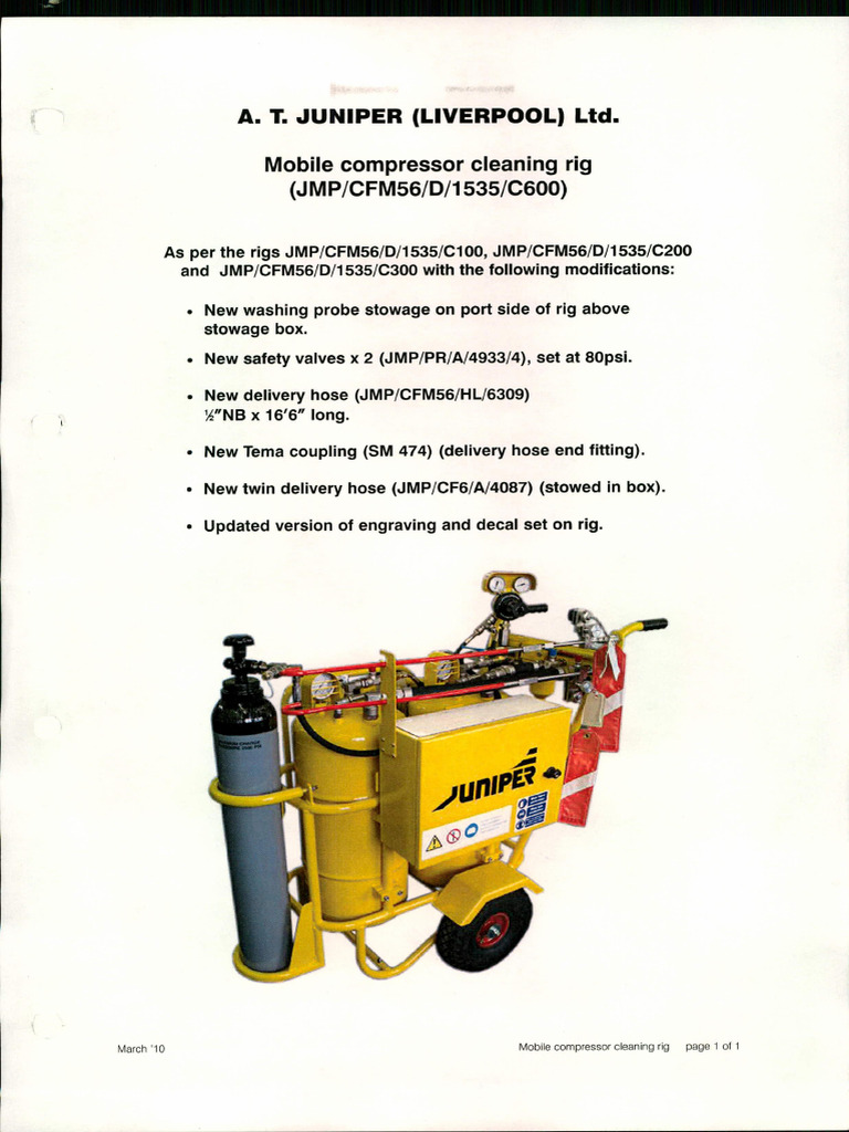 CFM56 Compressor Washing Rig Overview | PDF | Valve | Gas Technologies