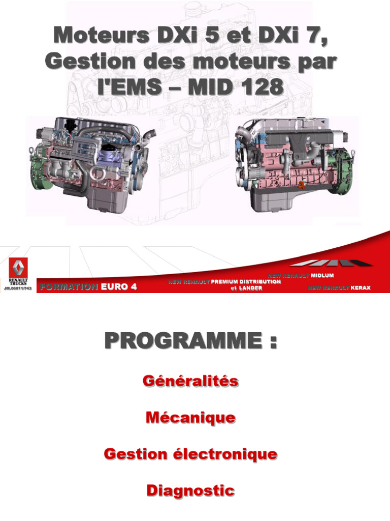 Moteurs Renault DXi 5 et DXi 7: Caractéristiques | PDF | Injection ...