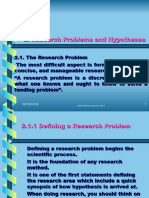 Research Problems and Hypotheses