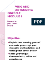 MODULE 1 Knowing and Understanding Oneself