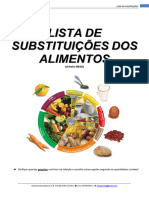 1 - Lista de SUBSTITUIÇÕES de Alimentos